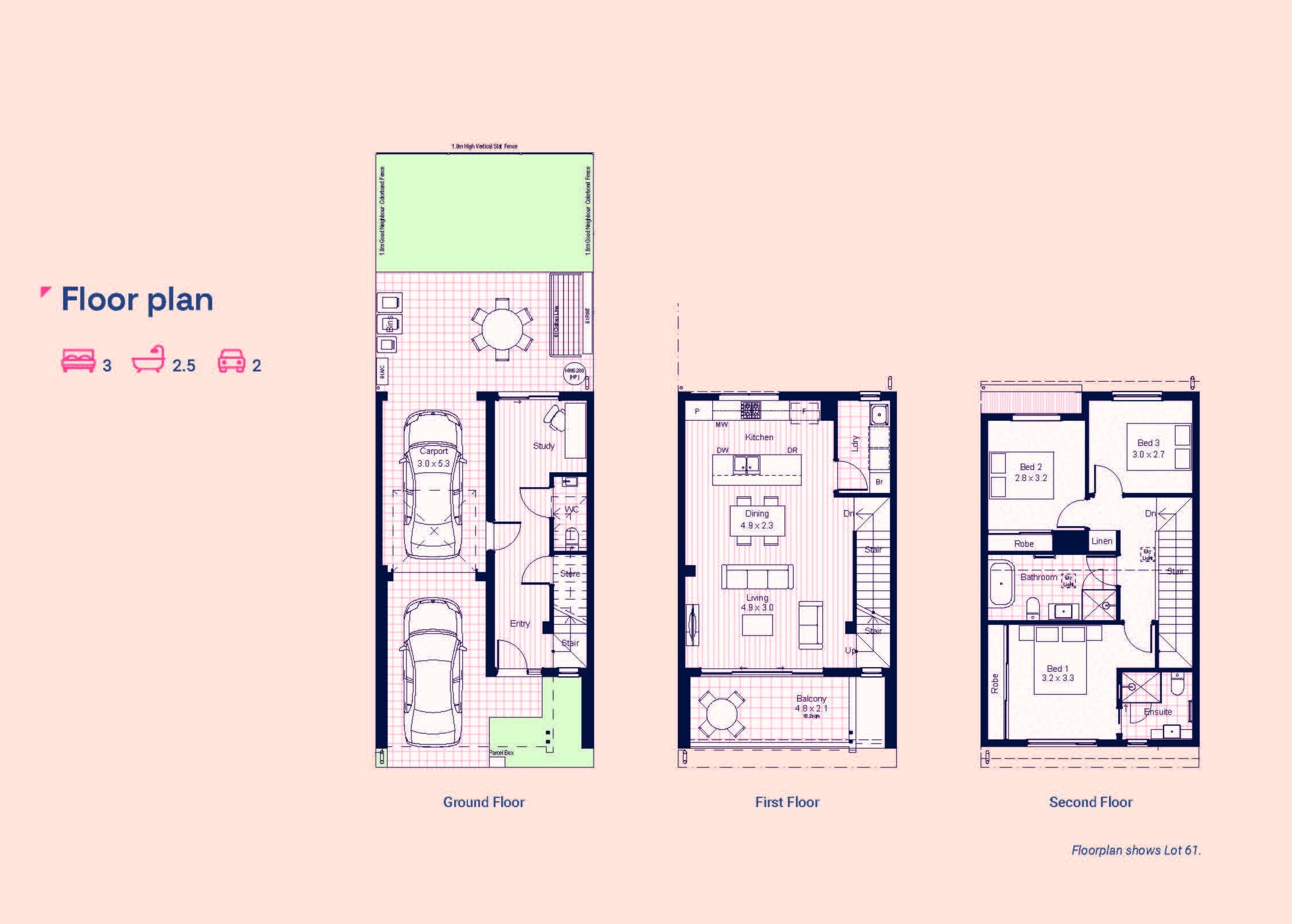 Type X Waratah Lot 61 v7 floorplan